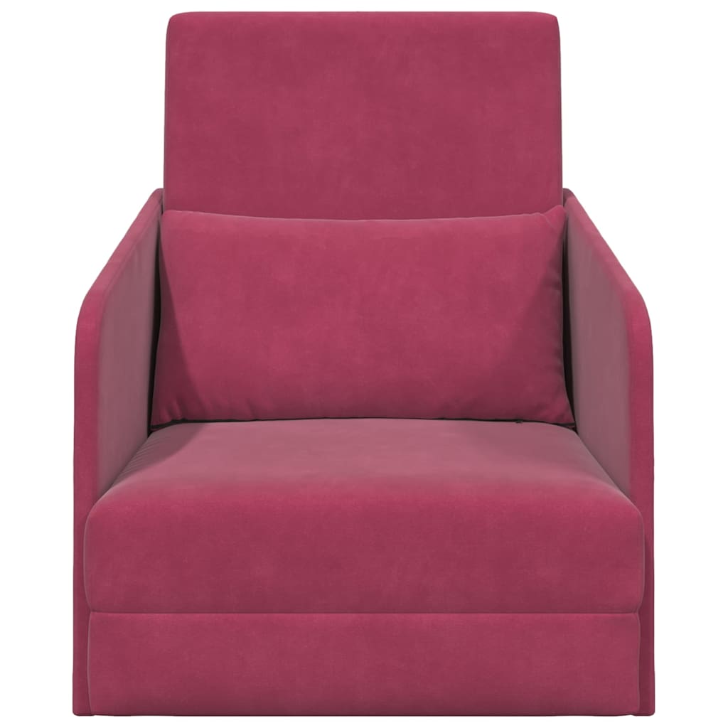 Sofa Bed Wine Red 65 x 80 x 83 cm Velvet